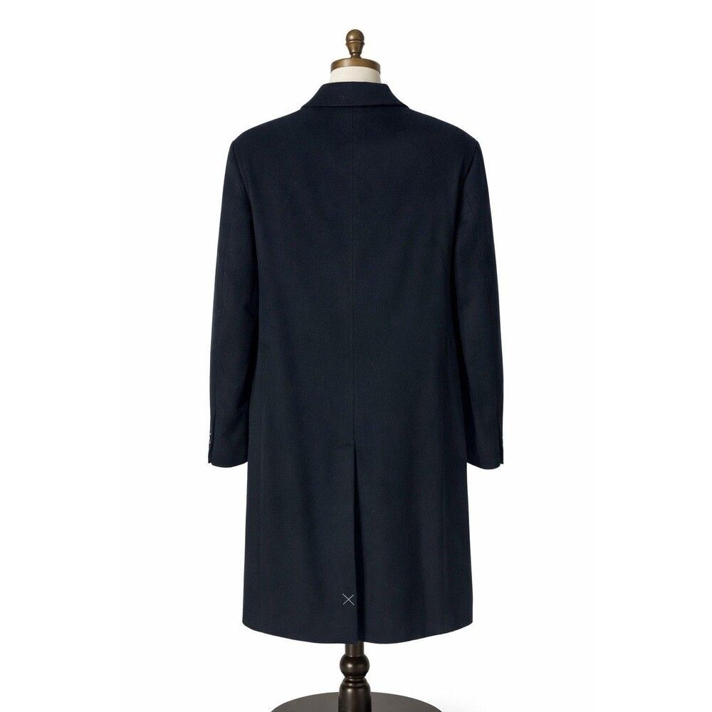 Turnbury Loro Piana Luxurious Black‎ Soft Wool Over-coat Men’s 46 - Picture 3 of 7